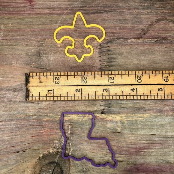 Gold and Purple LSU Rubber Band Bracelet Set - Picture 3 of 4